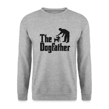 The Dogfather the dog father - Unisex Sweatshirt - salt & pepper - Front - Alina (178cm) & Michal (187cm)