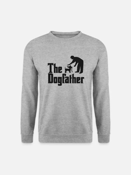 The Dogfather der Hundevater - Unisex Pullover - Weißgrau meliert