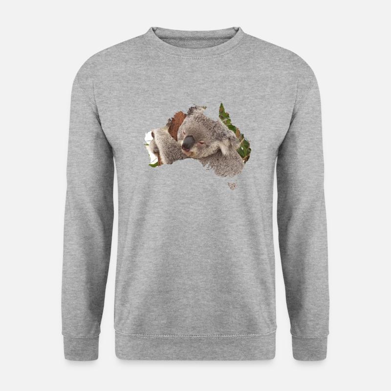 Koala - Unisex Pullover - Weißgrau meliert