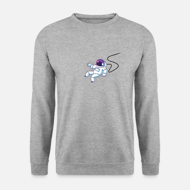 Weltraum-Astronaut - Unisex Pullover - Weißgrau meliert