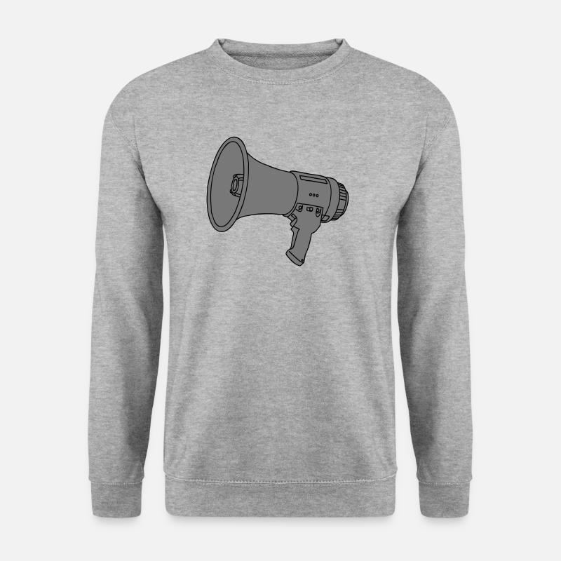 Megafon / Megaphon 2 - Unisex Pullover - Weißgrau meliert