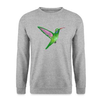 Kolibri - Unisex Pullover - Weißgrau meliert - Vorne - Alina (178cm) & Michal (187cm)
