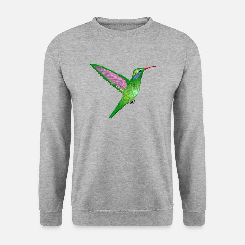 Kolibri - Unisex Pullover - Weißgrau meliert