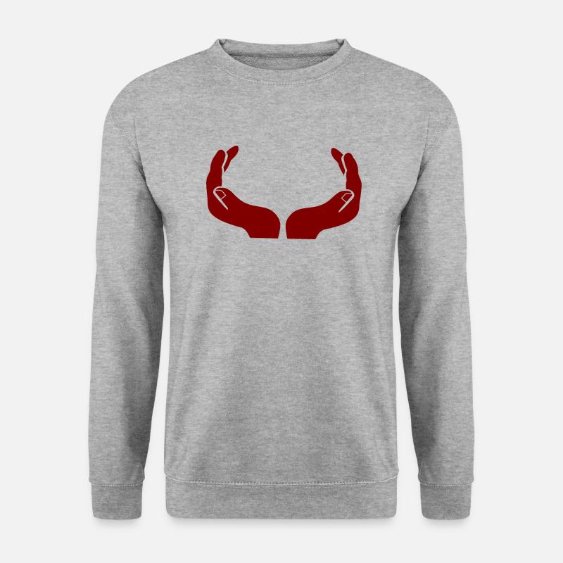 Rote Haende - Unisex Pullover - Weißgrau meliert