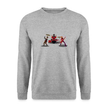 Music/ Music Band, Music Party - Unisex Sweatshirt - salt & pepper - Front - Alina (178cm) & Michal (187cm)