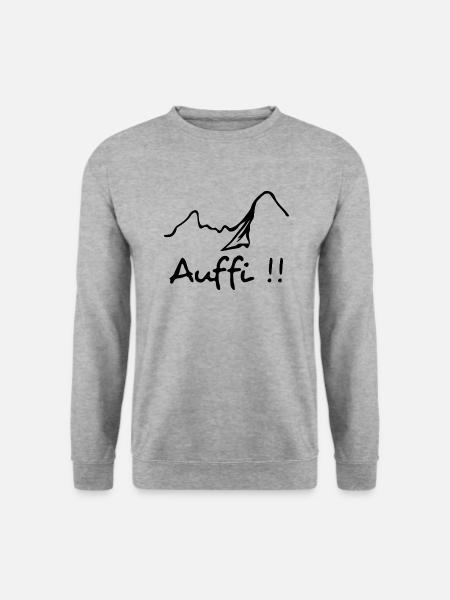Auffi - Unisex Pullover - Weißgrau meliert