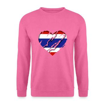 Thailand Fahne Thailändische Flagge Used Look - Unisex Pullover - Pink - Vorne