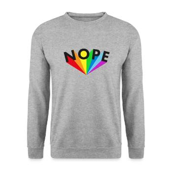 Nope Rainbow Black - Unisex Sweatshirt - salt & pepper - Front - Alina (178cm) & Michal (187cm)