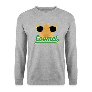 Cute Camel 3 04 - Unisex Pullover - Weißgrau meliert - Vorne - Alina (178cm) & Michal (187cm)
