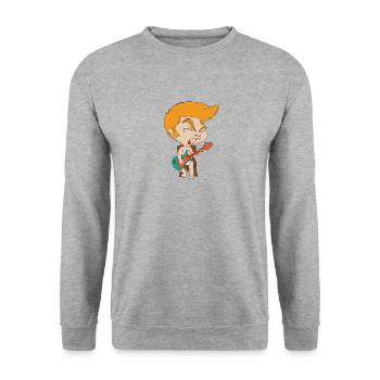 rockstart baby - Unisex Sweatshirt - salt & pepper - Front - Alina (178cm) & Michal (187cm)