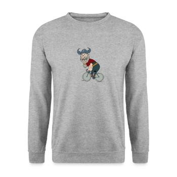 Viking cyclist - Unisex Sweatshirt - salt & pepper - Front - Alina (178cm) & Michal (187cm)