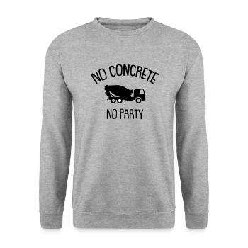 no concrete no party - Unisex Pullover - Weißgrau meliert - Vorne - Alina (178cm) & Michal (187cm)