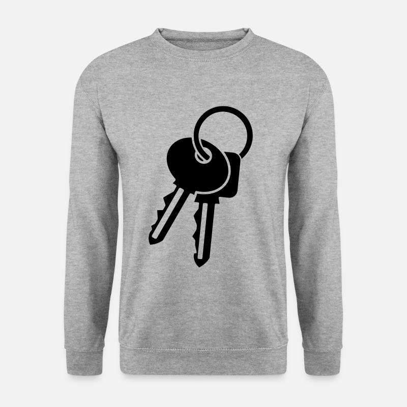 Porte-clés - clé - idée cadeau - Sweat-shirt Unisexe - gris chiné
