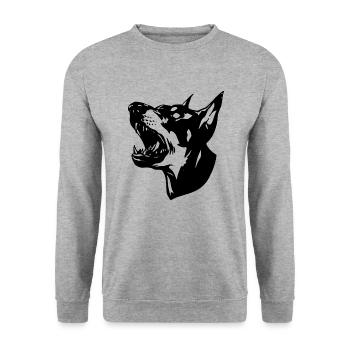 DOG - Unisex Sweatshirt - salt & pepper - Front - Alina (178cm) & Michal (187cm)