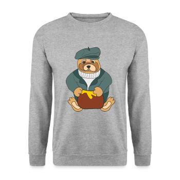 Nounours - Sweat-shirt Unisexe - gris chiné - Devant - Alina (178cm) & Michal (187cm)