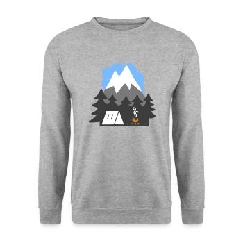 NATURE TENTES MONTAGNE HEAVEN - Sweat-shirt Unisexe - gris chiné - Devant - Alina (178cm) & Michal (187cm)