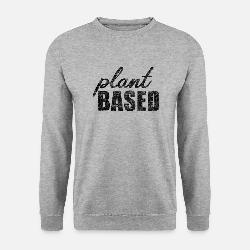 Plant Based Vegan Veganer Pflanzen - Unisex Pullover - Weißgrau meliert