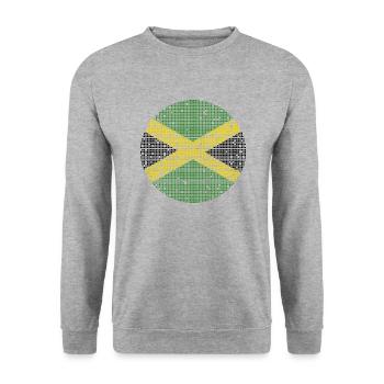 Drapeau jamaïcain Drapeau jamaïcain Jamaïque Vintage - Sweat-shirt Unisexe - gris chiné - Devant - Alina (178cm) & Michal (187cm)