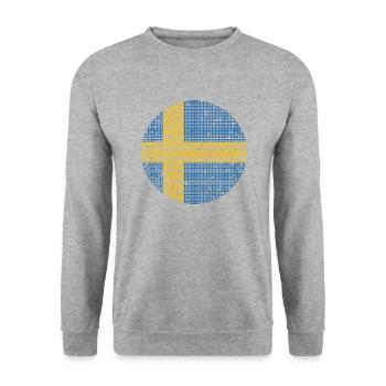 Suède Drapeau Scandinavie Drapeau suédois - Sweat-shirt Unisexe - gris chiné - Devant - Alina (178cm) & Michal (187cm)