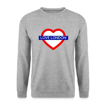 T-shirt London - Sweat-shirt Unisexe - gris chiné - Devant - Alina (178cm) & Michal (187cm)