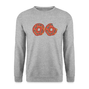 Donuts Confiserie Cookie Tart Cake Pies - Unisex Sweatshirt - salt & pepper - Front - Alina (178cm) & Michal (187cm)