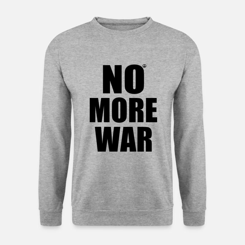 No more war - Unisex Pullover - Weißgrau meliert