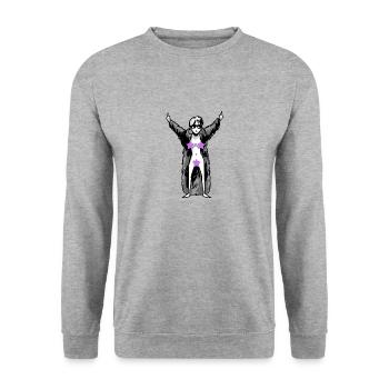 Superstar - Unisex Sweatshirt - salt & pepper - Front - Alina (178cm) & Michal (187cm)