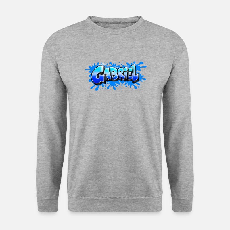 Graffiti GABRIEL - Unisex Pullover - Weißgrau meliert