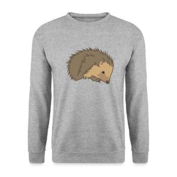 Hedgehog - Unisex Sweatshirt - salt & pepper - Front - Alina (178cm) & Michal (187cm)