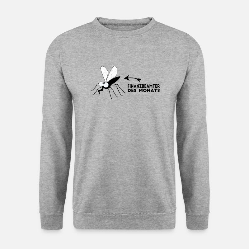 Finanzbeamter des Monats - Stechmücke - Blutsauger - Unisex Pullover - Weißgrau meliert