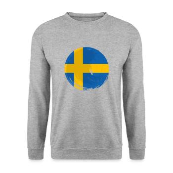 Suède Drapeau Scandinavie Drapeau suédois - Sweat-shirt Unisexe - gris chiné - Devant - Alina (178cm) & Michal (187cm)