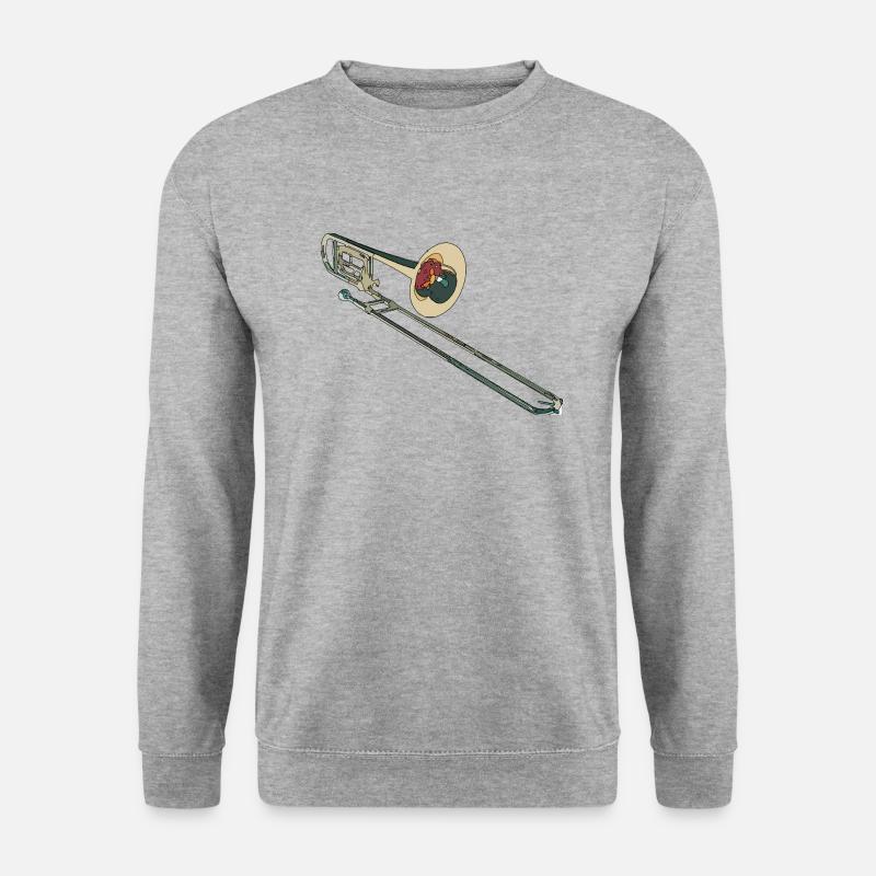 posaune - Unisex Pullover - Weißgrau meliert
