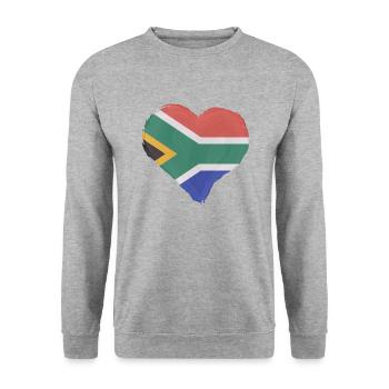South Africa flag Africa South African flag - Unisex Sweatshirt - salt & pepper - Front - Alina (178cm) & Michal (187cm)