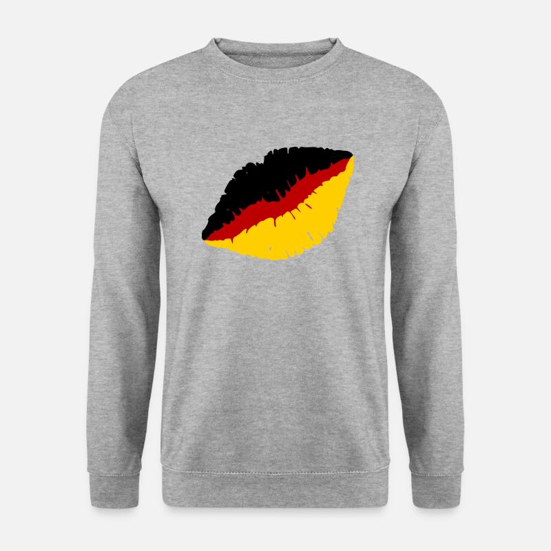 germankisses - Unisex Pullover - Weißgrau meliert