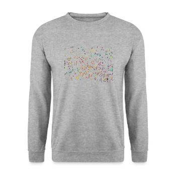 Flock of birds colorful abstract silhouette - Unisex Sweatshirt - salt & pepper - Front - Alina (178cm) & Michal (187cm)
