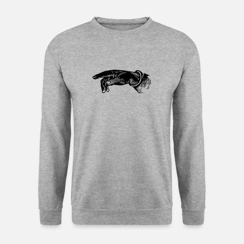 Hand - Unisex Pullover - Weißgrau meliert