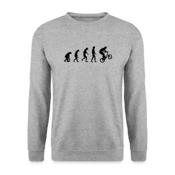 Evolution of BMX - Sweat-shirt Unisexe - gris chiné - Devant - Alina (178cm) & Michal (187cm)