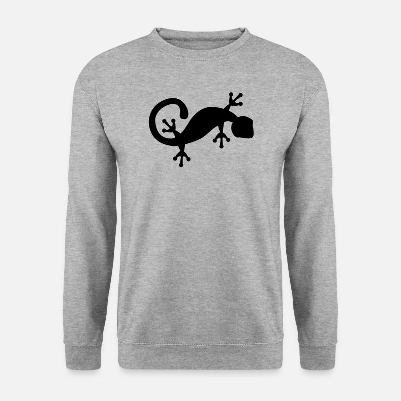 Gecko - Unisex Pullover - Weißgrau meliert