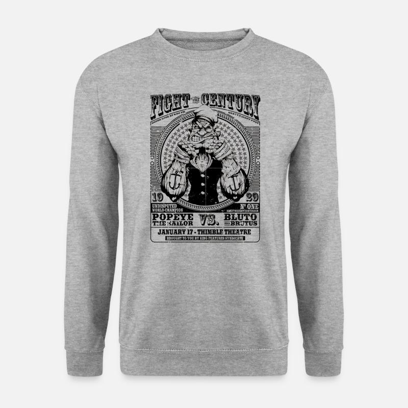 Affiche Du Combat Du Siècle De Popeye - Sweat-shirt Unisexe - gris chiné