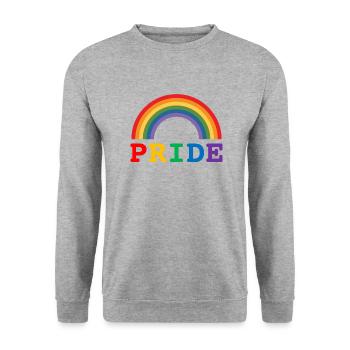 Pride Rainbow | LGBT | rainbow - Unisex Sweatshirt - salt & pepper - Front - Alina (178cm) & Michal (187cm)
