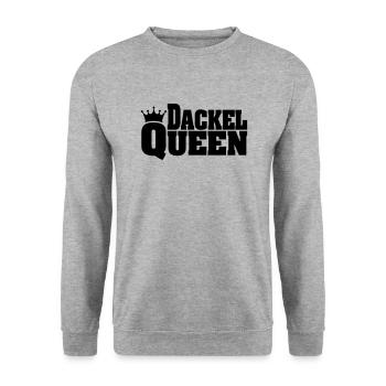 QUEEN DACKEL - Sweat-shirt Unisexe - gris chiné - Devant - Alina (178cm) & Michal (187cm)