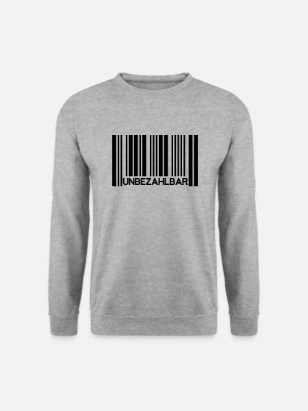 Unbezahlbar Barcode Preis Bester Beste Lieblings - Unisex Pullover - Weißgrau meliert