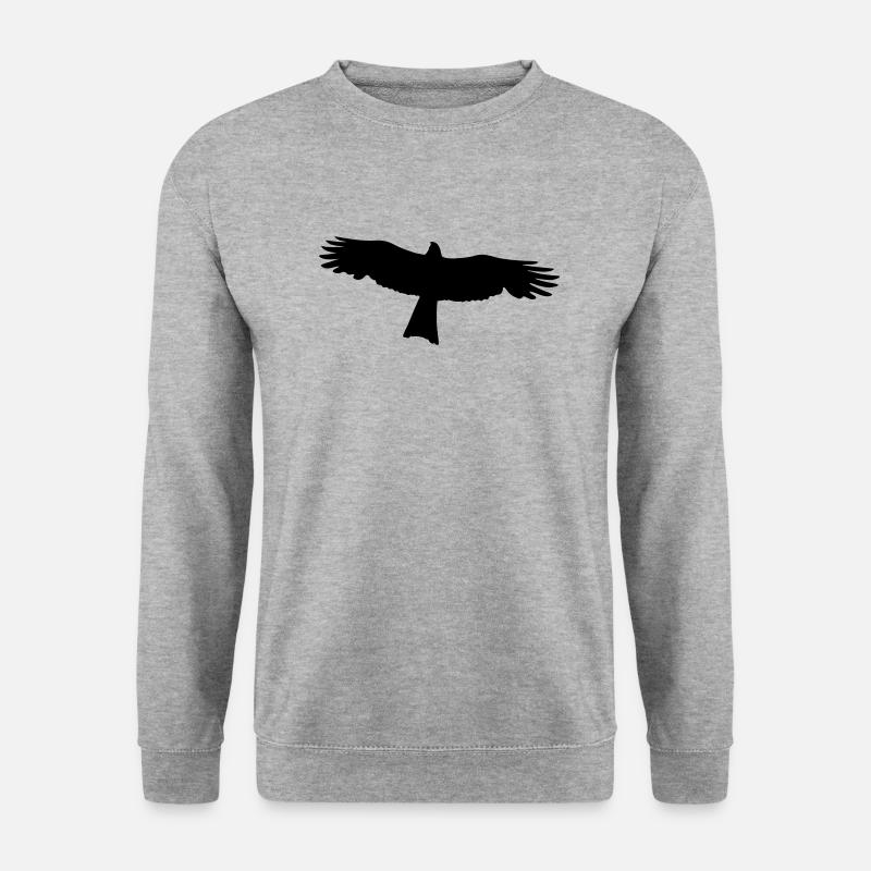 Falke - Raubvogel - Unisex Pullover - Weißgrau meliert