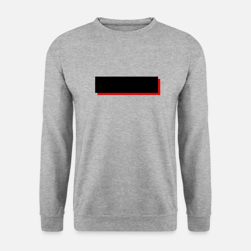 Schwarz-Rotes Emblem - Unisex Pullover - Weißgrau meliert