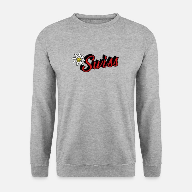 Schweiz swiss - Unisex Pullover - Weißgrau meliert