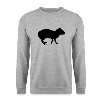 Agouti Aguti Acouchis Rongeurs cadeau - Sweat-shirt Unisexe - gris chiné - Devant - Alina (178cm) & Michal (187cm)
