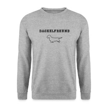 Teckels de poils rugueux Teckel - Sweat-shirt Unisexe - gris chiné - Devant - Alina (178cm) & Michal (187cm)