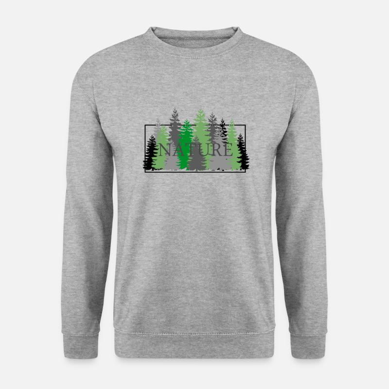 Nature Wald Natur - Unisex Pullover - Weißgrau meliert