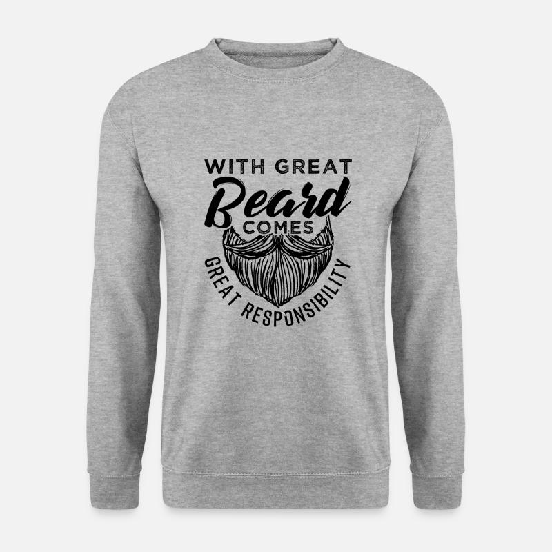 With Great Beard Comes Great Responsibility Gift - Unisex Sweatshirt - salt & pepper