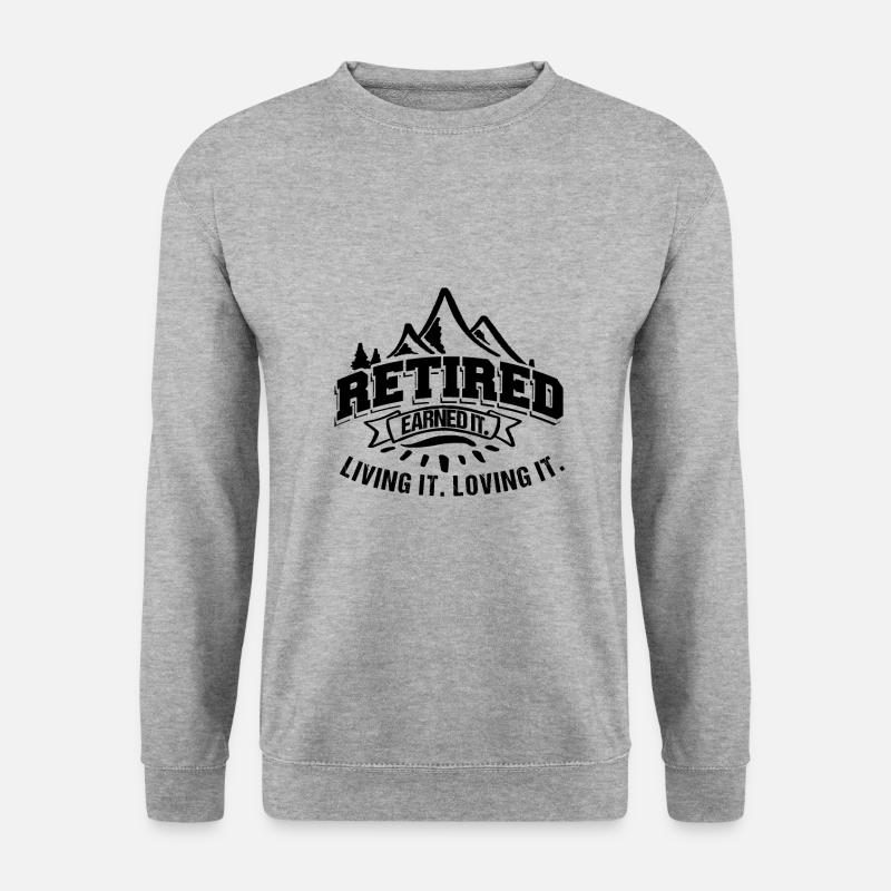 Retired - Unisex Pullover - Weißgrau meliert